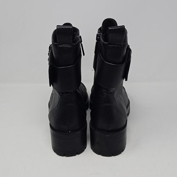 Karl Lagerfeld Pippa Embellished Black Combat Boots Size 8.5 - Picture 4 of 7